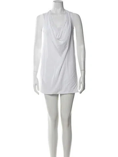Pre-owned Eres Cowl Neck Mini Dress In White
