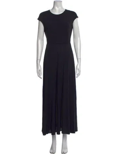 Pre-owned Eres Crew Neck Long Dress In Black