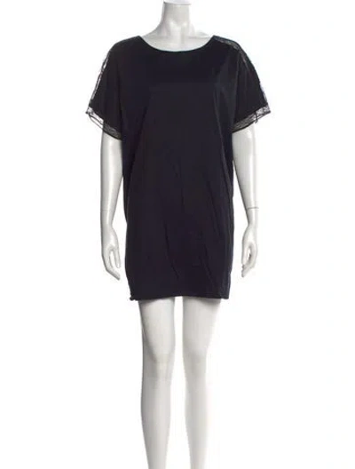 Pre-owned Eres Crew Neck Mini Dress In Black