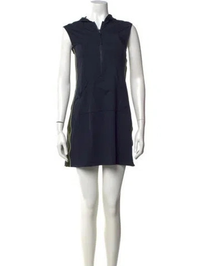 Pre-owned Eres Crew Neck Mini Dress In Blue