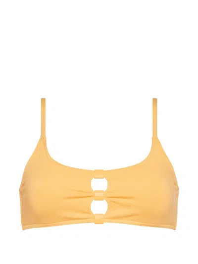 Eres Crop Bloom Bikini Top In Orange