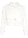 Eres Cropped Hooded Sweatshirt In White
