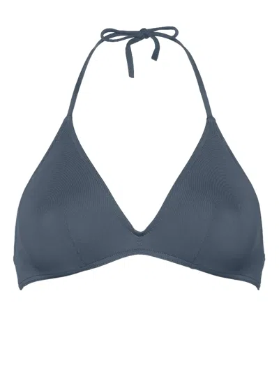 Eres Cubisme Triangle Bikini Top In Blue