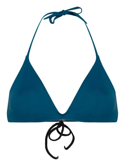 Eres Cubisme Triangle Bikini Top In Blue