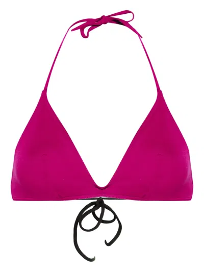 Eres Cubisme Triangle Bikini Top In Pink