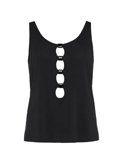 Eres Curl Cutout Top In Black
