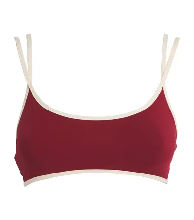 Eres Cut-out Iman Bikini Top In Red