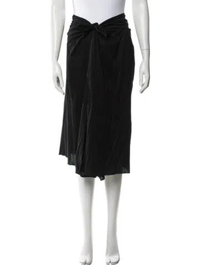 Pre-owned Eres Cutout Accent Midi Length Skirt In Black