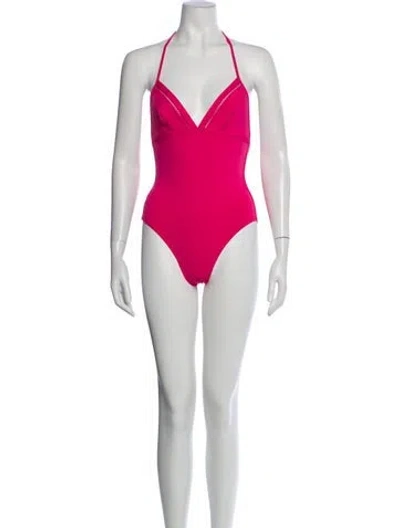 Pre-owned Eres Cutout Accent One-piece In Pink