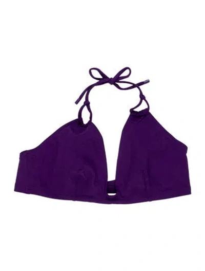 Pre-owned Eres Cutout Accent Top In Purple