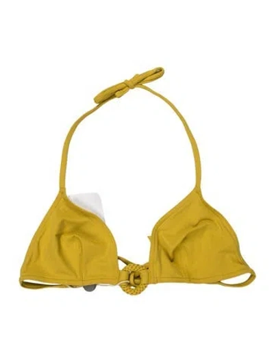 Pre-owned Eres Cutout Accent Top W/ Tags In Green/yellow