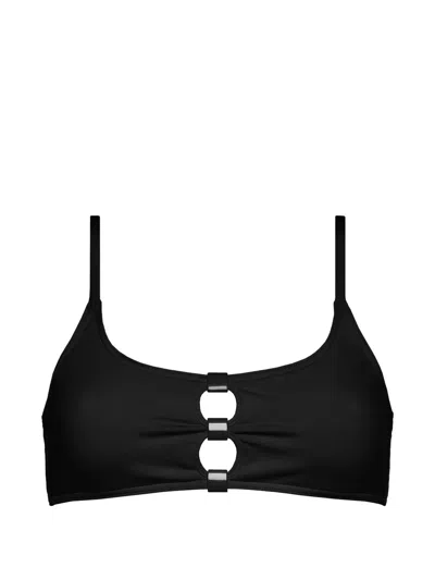 Eres Cutout Bloom Bikini Top In Black
