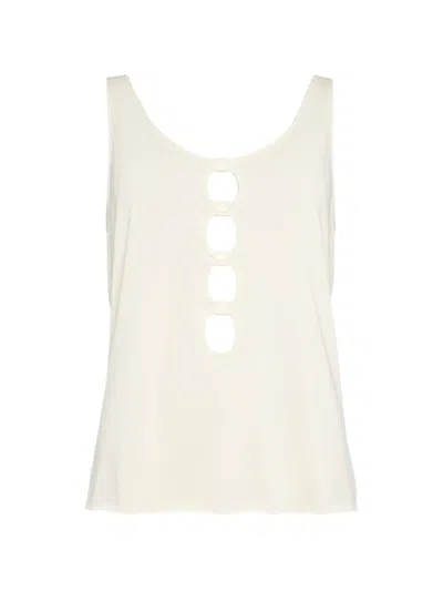 Eres Cut-out Curl Top In White