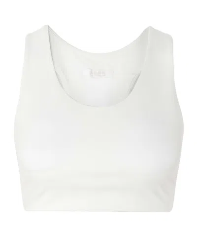 Eres Cutout Embroidered Stretch-jersey Sports Bra In White