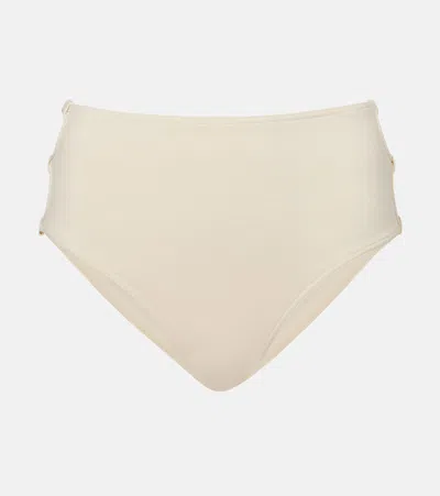 Eres Cycle Cutout Mid-rise Bikini Bottoms In Gray