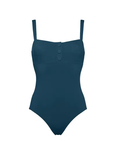 Eres Dahabiya Square-neck Tank Swimsuit In Blue