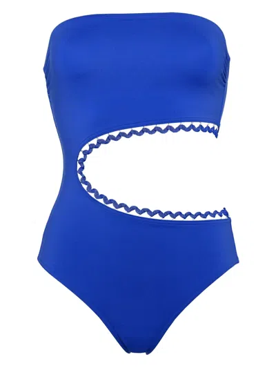 Eres Dancing One-piece Bustier Swimsuit In Indigo