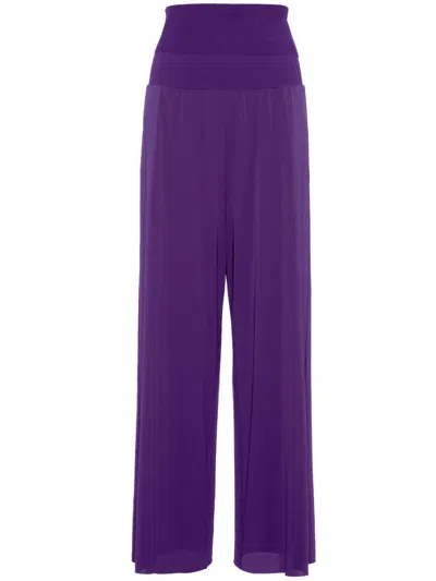 Eres Dao High-waisted Trousers In Purple