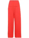 Eres Dao Wide High-waisted Trousers In Red