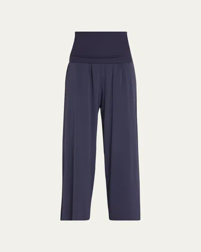 Eres Dao Wide-leg Jersey Pants In Blue