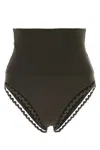 Eres Stretch Nylon Bikini Bottom With Scalloped Trim