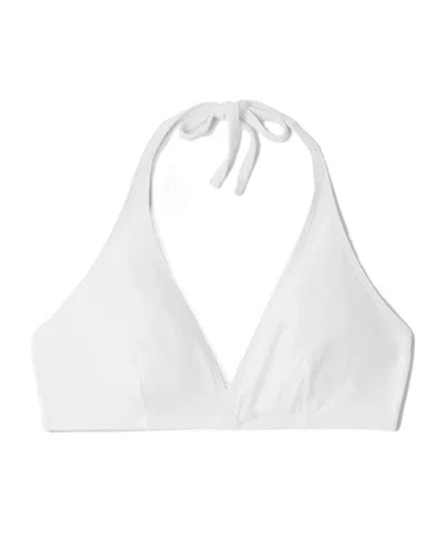 Eres Deep V Halter Swim Top In White