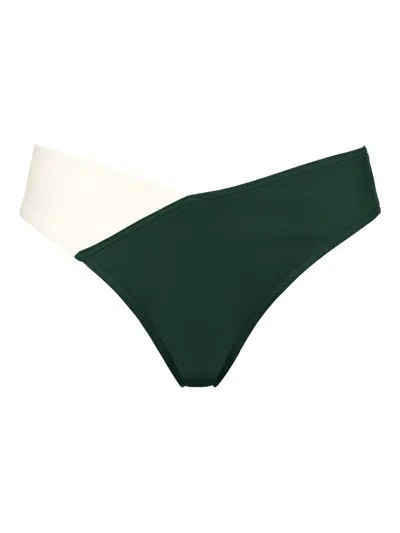 Eres Dual-tone Bikini Bottoms In Green