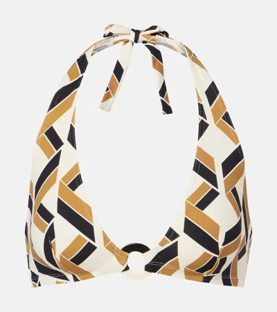 ERES DIMENSION HALTERNECK PATTERNED BIKINI TOP