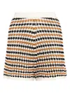 Eres Disco Open-knit Cotton-blend Shorts In White