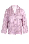 Eres Disque Geometric-print Silk Pyjama Top In Pink