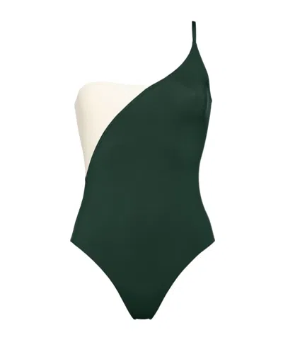 Eres Doublestrap Onepiece Swimsuit In Green