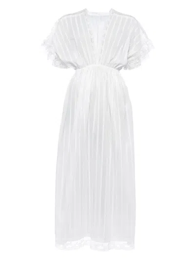 Eres Douceur Lace-trim Nightdress In White