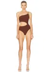 Eres Ecume Asymmetrical Bikini In Brown