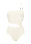 Eres Ecume One Shoulder Sable Fin In White