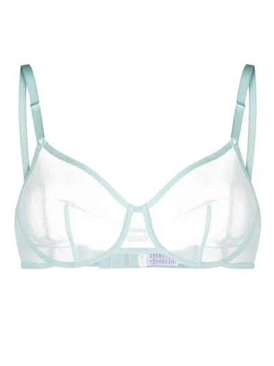 Eres Providence Mesh Triangle-cup Bra In Blue