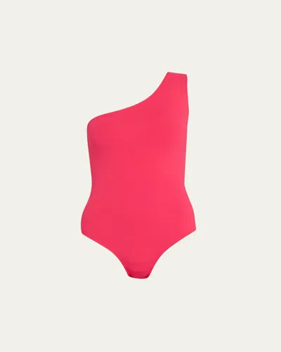Eres Effigie One-shoulder One-piece Swimsuit In Grenadine