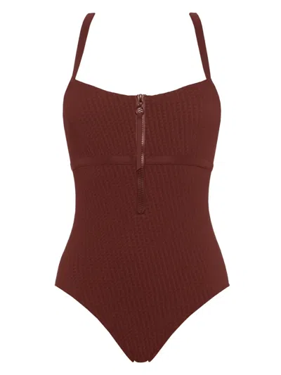 Eres Egerie Tank One-piece Swimsuit In Tortue