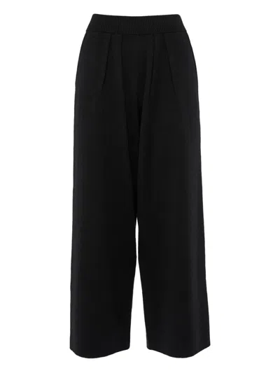 Eres Elasticated Pleated Trousers In Black