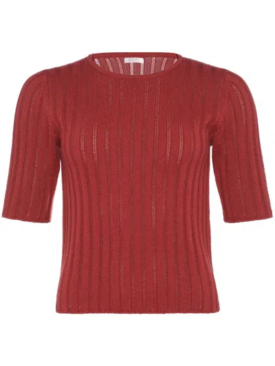 Eres Elegance Knitted Top In Brown