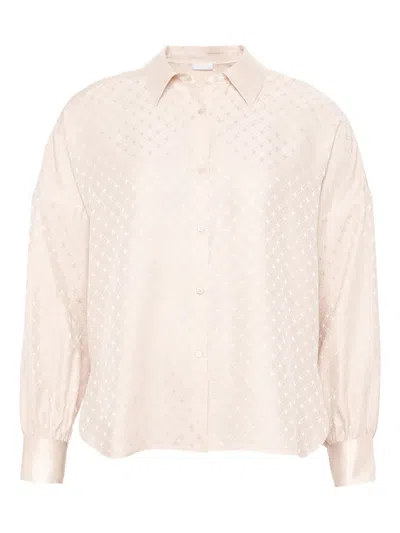 Eres Embossed-pattern Shirt In Pink