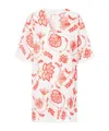 Eres Embroidered Cotton-blend Mini Dress In Red