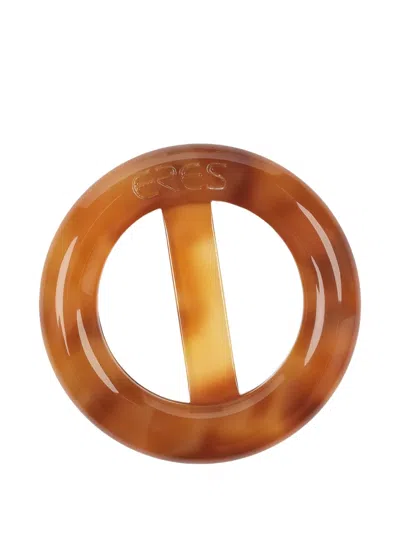 Eres Enea Tortoiseshell-effect Sarong Ring In Brown