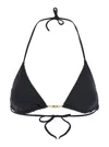 Eres Ephemere Black Bikini Top With Beaded Embellishmentsand Triangular Cup In Tech Fabric Stretch Woman In Black