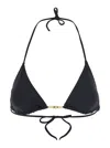Eres Ephemere Black Bikini Top With Beaded Embellishmentsand Triangular Cup In Tech Fabric Stretch Woman