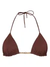 Eres Ephemere Embellished Bikini Top In Brown