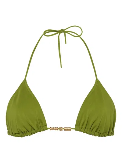 Eres Éphémère Triangle Bikini Top In Green