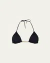 Eres Ephemere Triangle Bikini Top In Noir