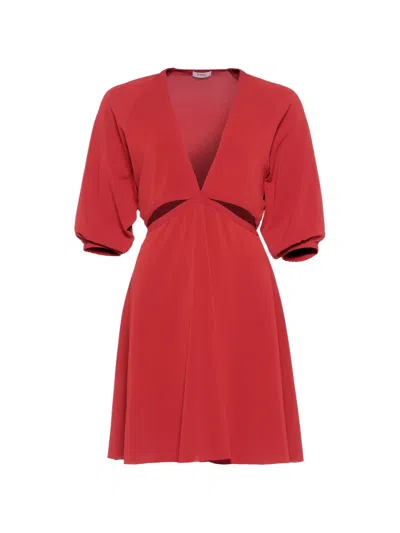Eres Esmée Cut-out A-line Mini Dress In Red