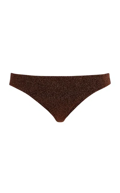 Eres Etincelant Metallic Bikini Bottom In Brown