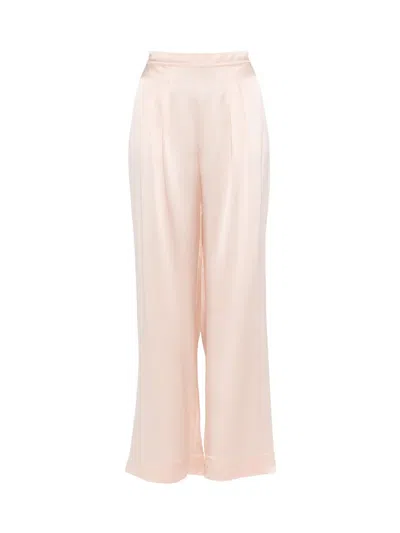 Eres Event Pleated Silk Trousers In Pink
